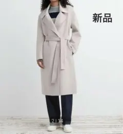新品ユニクロ コントワーデコトニエ　ダブルフェイスラップコート　ベージュ　M