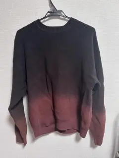 H&M グラデーションリブ編みセーター L