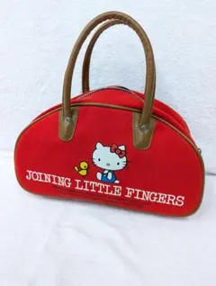 【ビンテージ】ハローキティ ミニボストンバッグ 1976年 赤ボストンのサムネイル