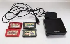動作確認済 ニンテンドー ゲームボーイアドバンスSP ブラック ソフト4本付き