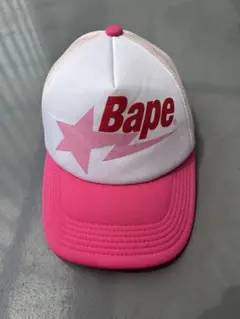 A Bathing Ape メッシュキャップ ピンク スター柄 - メルカリ