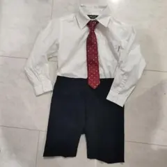 コムサ　ワイシャツ、ネクタイ、パンツセット　110cm