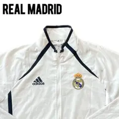 レアルマドリード アディダス ウーブンジャケット 2XL 白 紺 アンセム