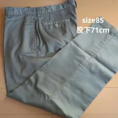 【シンプルライフ】スラックス　カーキ