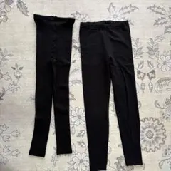 ユニクロ　ブラック ヒートテック　レギンス 2枚セット 140cm