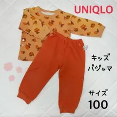 ユニクロ キルトパジャマ 長袖 100