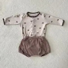 クマ柄ロンパース セパレート