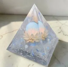 オパール クリスタル ピラミッド 幸運 置物 パワーストーン オルゴナイト