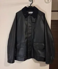 RAGEBLUE シンセティックレザー ハンティングブルゾン 美品