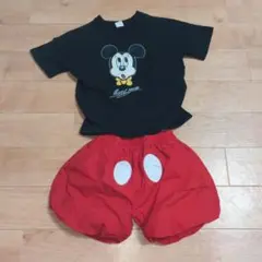 【509】100cmミッキーマウス Tシャツ＆ショートパンツセット