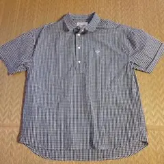 KEY MEMORY Linen snap short shirts CHECK