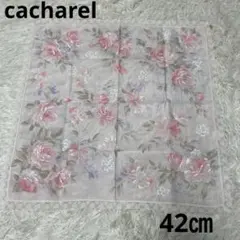 【19】42cm キャシャレル　ピンク　花柄　縁取り　レース　バラ　かすみそうのサムネイル