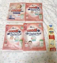 GooN ➕(グ〜ンプラス)新生児3枚　Sテープ1枚　「ほほえみ 200ml」