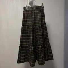 メリディアン 古着 チェックロングスカートのサムネイル