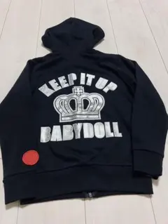 BABYDOLL パーカー ブラック 130