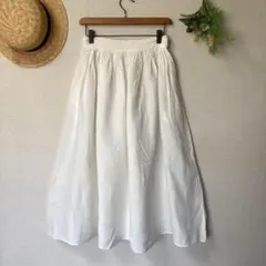 新品★サマンサモスモス★ｓｍ２★リトアニアリネン ギャザースカート*ペチにも