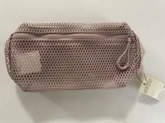 無印　立体メッシュケースS ピンク 約11×16×5 cm