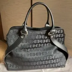 ⭐️未使用⭐️ 傳濱野　トートバッグ　編み込み　レザー　ブラック　ハンドバッグ 未使用級✨】傳濱野トートバッグ編み込みレザーブラックメッシュ