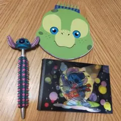 ディズニー　スティッチ ペン メモ帳 オルメル セット