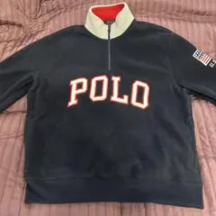 POLO ハーフジップフリースジャケット ネイビー