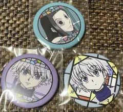 ハンターハンター 和紙缶バッジ キルア、イルミ