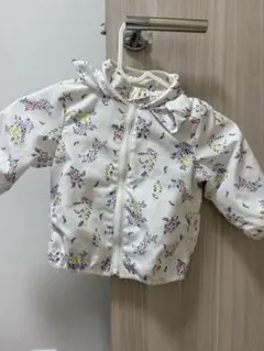 プティマイン花柄フリル付きアウター　80