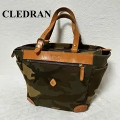 CLEDRAN クレドラン トートバッグ キャンバス×レザー 迷彩柄 大容量