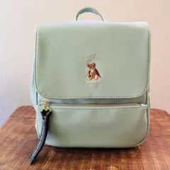 テディベア刺繍 ミントグリーン リュック Secret Door 未使用品