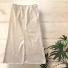 GALLARDA GALANTE エコスエード ロングスカート M アイボリー