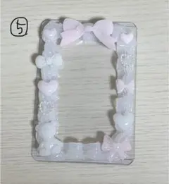 ホイップデコ 硬質ケースデコ トレカデコB8 りぼん ピンク ホワイト