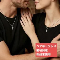 【SALE】 シルバーネックレス ペア ユニセックス ジルコン プレゼントのサムネイル