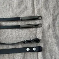 本革 黒のハンドバッグ用持ち手 2種