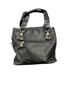 黒 ハンドバッグ 収納力あり 普段使い