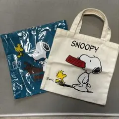 SNOOPY ミニトートバッグ 2点セット