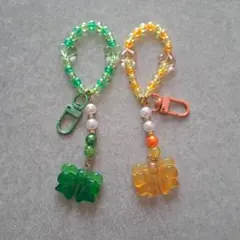 キラキラビーズストラップ　　　　2個セット