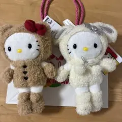 ハローキティ展　会場限定　マスコットキーホルダー　雪うさぎ　くまスーツ