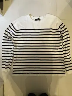 NANO UNIVERSE ストライプ長袖ニットカットソー Lサイズ