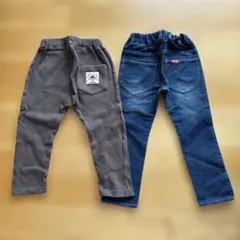 キッズ　グレー デニム　長ズボン 100cm