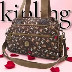 極美品✨キプリング ショルダーバッグ 2way ハンド キーホルダー 収納
