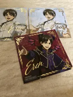 進撃の巨人 天使と悪魔 リヴァイ エレン アニメイト 箔押しスクエアカード 特典