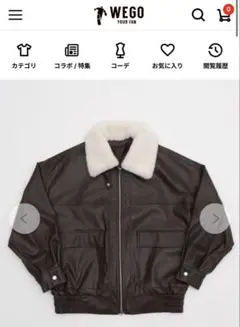 WEGO 2WAYファー襟付きレザージャケット