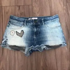 ZARA ダメージ デニムショートパンツ