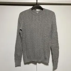UNIQLO ケーブル編み ニットセーター M グレー