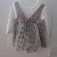 レースとチュールのワンピース 90サイズ