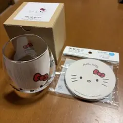 ハローキティ ゆらゆらタンブラー＆陶製吸水コースターセット