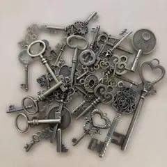 ハンドメイド デコパーツ 素材 アンティーク 鍵 まとめ売り
