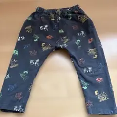 スヌーピー柄　ロングパンツ ダークグレー　スミクロ　100