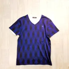 極美品　バーバリーブラックレーベル　Tシャツ　ノバチェック　ワンポイント