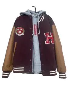 GU×ハーバード大学コラボ　スタジャン＋スウェットパーカー　2点セット　Ｍ