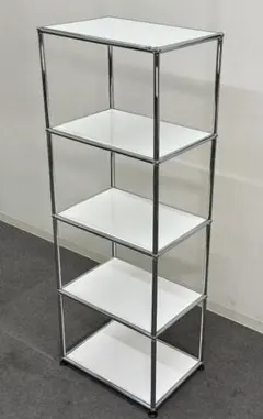 未使用品　正規品■USMハラー■スリムオープンシェルフ　1列4段　白　シンプルのサムネイル